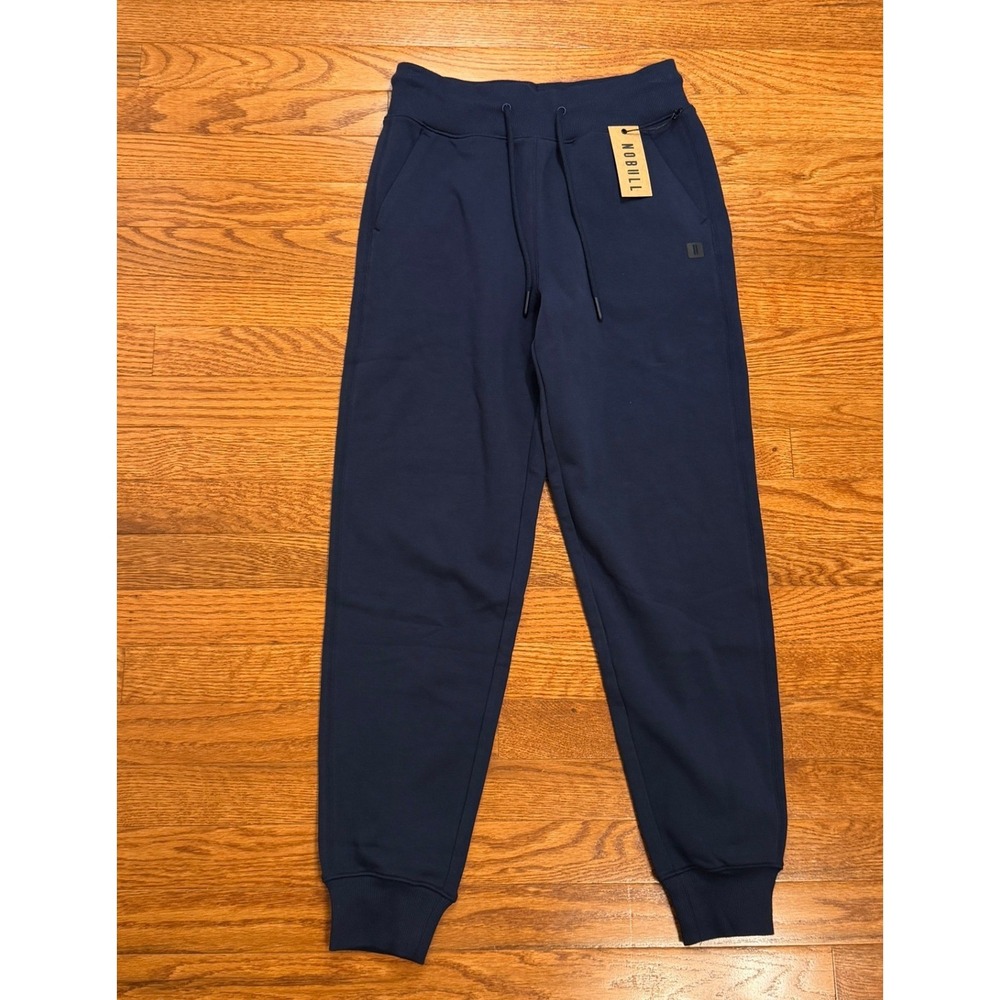 New NOBULL All Day Jogger Sweatpants Women XS Navy French Terry Athleisure Soft